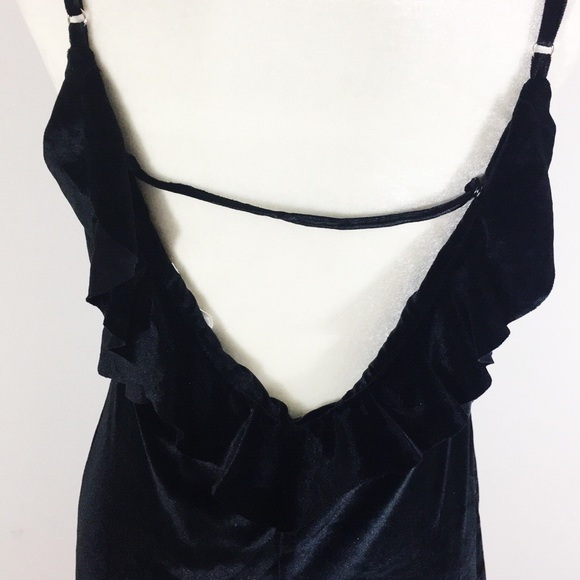 NWT Honey Belle Black Velvet Dress with Strap - Picture 6 of 9